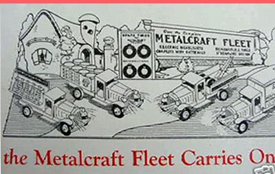 metalcraft toy truck ad art deco